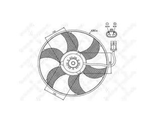 Вентилятор радиатора для Fiat Panda 2003-2012 новый