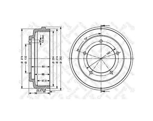 Барабан тормозной для Ford Transit 1991-1994 новый