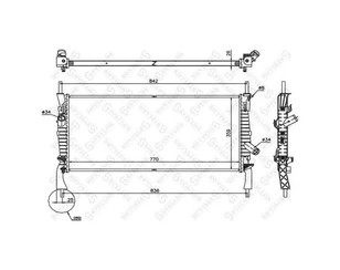 Радиатор основной для Ford Transit 2006-2013 новый