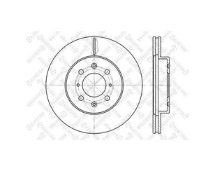 Диск тормозной передний вентилируемый для Honda Civic Aerodeck 1998-2000 новый