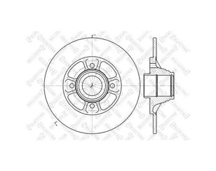 Диск тормозной задний для Honda Accord Coupe USA 1998-2003 новый