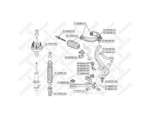 Сайлентблок переднего рычага для Honda Crosstour 2010-2015 новый