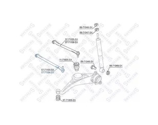 Рычаг задний поперечный правый для Mazda Tribute (EP) 2000-2007 новый