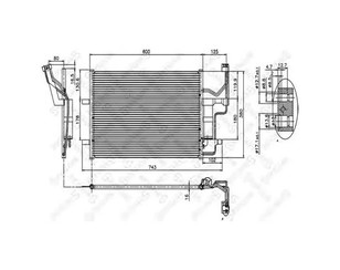 Радиатор кондиционера (конденсер) для Mazda Mazda 3 (BK) 2002-2009 новый