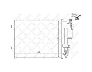 Радиатор кондиционера (конденсер) для Mazda Mazda 3 (BL) 2009-2013 новый