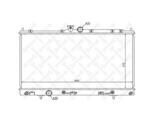 Радиатор основной для Mitsubishi Lancer Cedia (CS) 2000-2003 новый