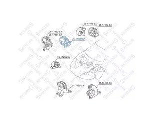 Опора двигателя правая для Mitsubishi Galant (EA) 1997-2003 новый