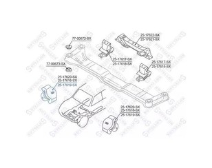 Опора двигателя для Mitsubishi Pajero/Montero III (V6, V7) 2000-2006 новый