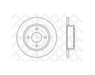 Диск тормозной передний не вентилируемый для Nissan Micra (K11E) 1992-2002 новый