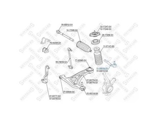 Наконечник рулевой левый для Nissan Tiida (C11) 2007-2014 новый