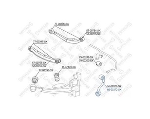 Стойка заднего стабилизатора правая для Nissan Qashqai (J10) 2006-2014 новый