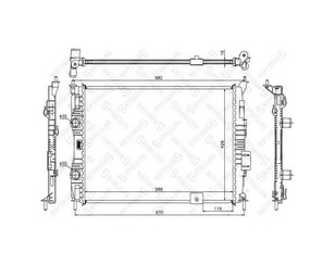 Радиатор основной для Nissan Qashqai+2 (JJ10) 2008-2014 новый