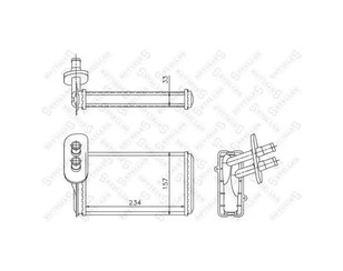 Радиатор отопителя для VW Lupo 1998-2005 новый