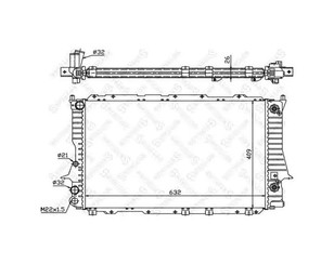 Радиатор основной для Audi 100 [C4] 1991-1994 новый
