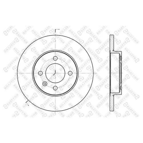 Диск тормозной передний невентилируемый
