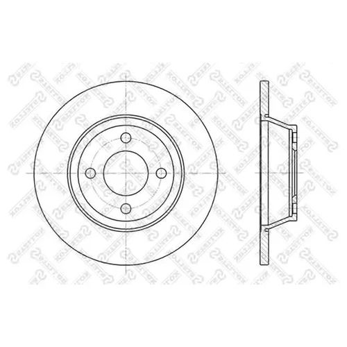Диск тормозной передний не вентилируемый