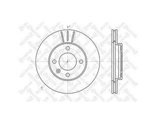 Диск тормозной передний вентилируемый для VW Pointer/Golf BR 2004-2009 новый