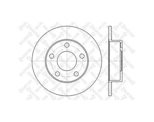 Диск тормозной задний для Audi A4 [B5] 1994-2001 новый