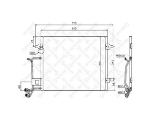 Радиатор кондиционера (конденсер) для Audi Allroad quattro 2000-2005 новый