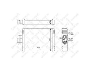 Радиатор отопителя для VW Polo 2001-2009 новый