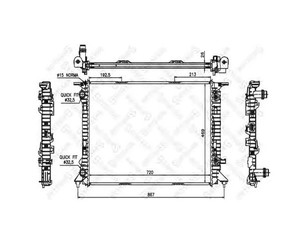 Радиатор основной для Audi A5/S5 [8T] Coupe/Sportback 2007-2016 новый