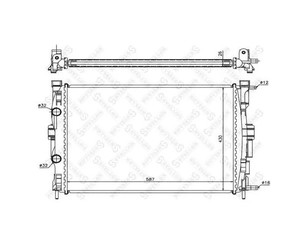 Радиатор основной для Renault Scenic II 2003-2009 новый