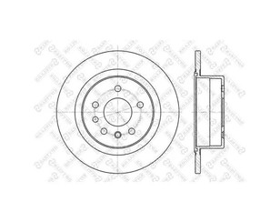 Диск тормозной задний для Opel Omega B 1994-2003 новый