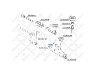 Рычаг передний левый для Nissan Primastar (X83) 2002-2014 новый