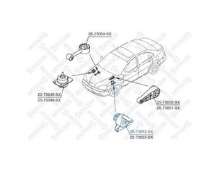 Опора КПП левая для Chevrolet Lacetti 2003-2013 новый