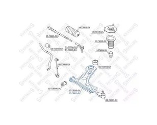 Рычаг передний правый для Chevrolet Rezzo 2005-2010 новый