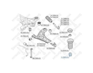 Отбойник переднего амортизатора для Chevrolet Aveo (T200) 2003-2008 новый