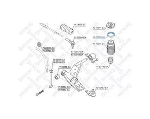 Подшипник опоры переднего амортизатора для Chevrolet Evanda 2004-2006 новый