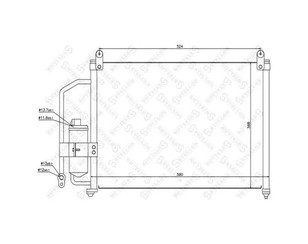 Радиатор кондиционера (конденсер) для Daewoo Lanos 1997-2009 новый