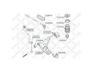 Стойка переднего стабилизатора левая для Chevrolet Epica 2006-2012 новый