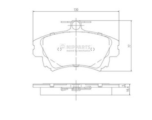 Колодки тормозные передние к-кт для Mitsubishi Carisma (DA) 1995-1999 новый