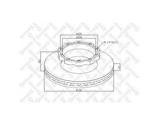 Диск тормозной задний для MAN 4-Serie TGA 2000-2008 новый