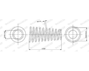 Пружина передняя для Nissan Primera P11E 1996-2002 новый