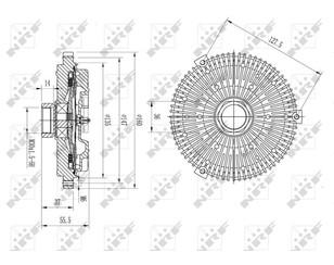 Термомуфта для Mercedes Benz W163 M-Klasse (ML) 1998-2004 новый