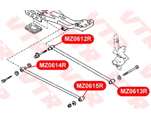 Сайлентблок заднего попер. рычага для Mazda 323 (BA) 1994-1998 новый