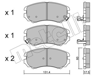 Колодки тормозные передние к-кт для Kia Opirus 2003-2010 новый