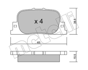 Колодки тормозные задние дисковые к-кт для Geely FC/Vision 2008-2011 новый