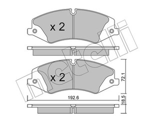 Колодки тормозные передние к-кт для Land Rover Range Rover Sport 2005-2012 новый