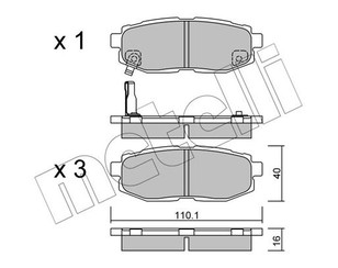 Колодки тормозные задние дисковые к-кт для Subaru Tribeca (B9) 2005-2014 новый