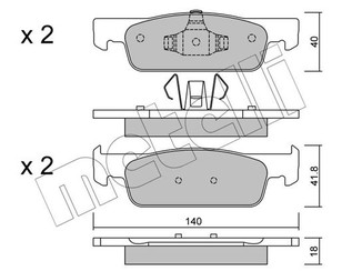 Колодки тормозные передние к-кт для VAZ Lada X-Ray 2016> новый