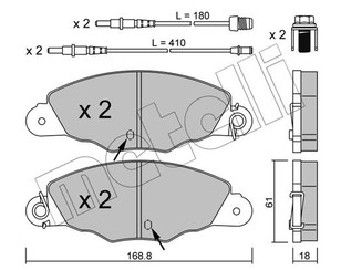 Колодки тормозные передние к-кт для Citroen Xantia 1998-2001 новый