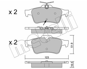 Колодки тормозные задние дисковые к-кт для Ford Kuga 2012-2019 новый