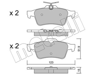 Колодки тормозные задние дисковые к-кт для Ford C-MAX 2010-2019 новый