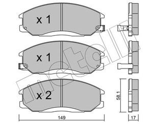 Колодки тормозные передние к-кт для Nissan CabStar 2008-2011 новый