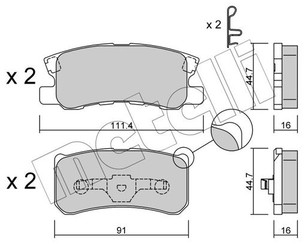 Колодки тормозные задние дисковые к-кт для Citroen C-Crosser 2008-2013 новый