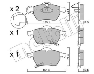 Колодки тормозные передние к-кт для Opel Zafira A (F75) 1999-2005 новый